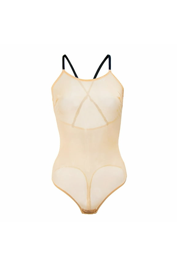 Women’s One Piece Full See Through Lingerie Sexy Lace Mesh Bodysuit