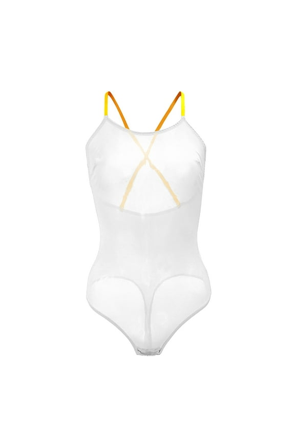 Women’s One Piece Full See Through Lingerie Sexy Lace Mesh Bodysuit