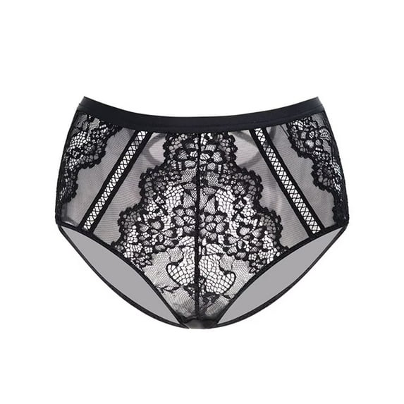 Varsbaby Women's Panty Strappy Back Lace Stretch Mid Rise Underwear Sexy Lingerie Panty