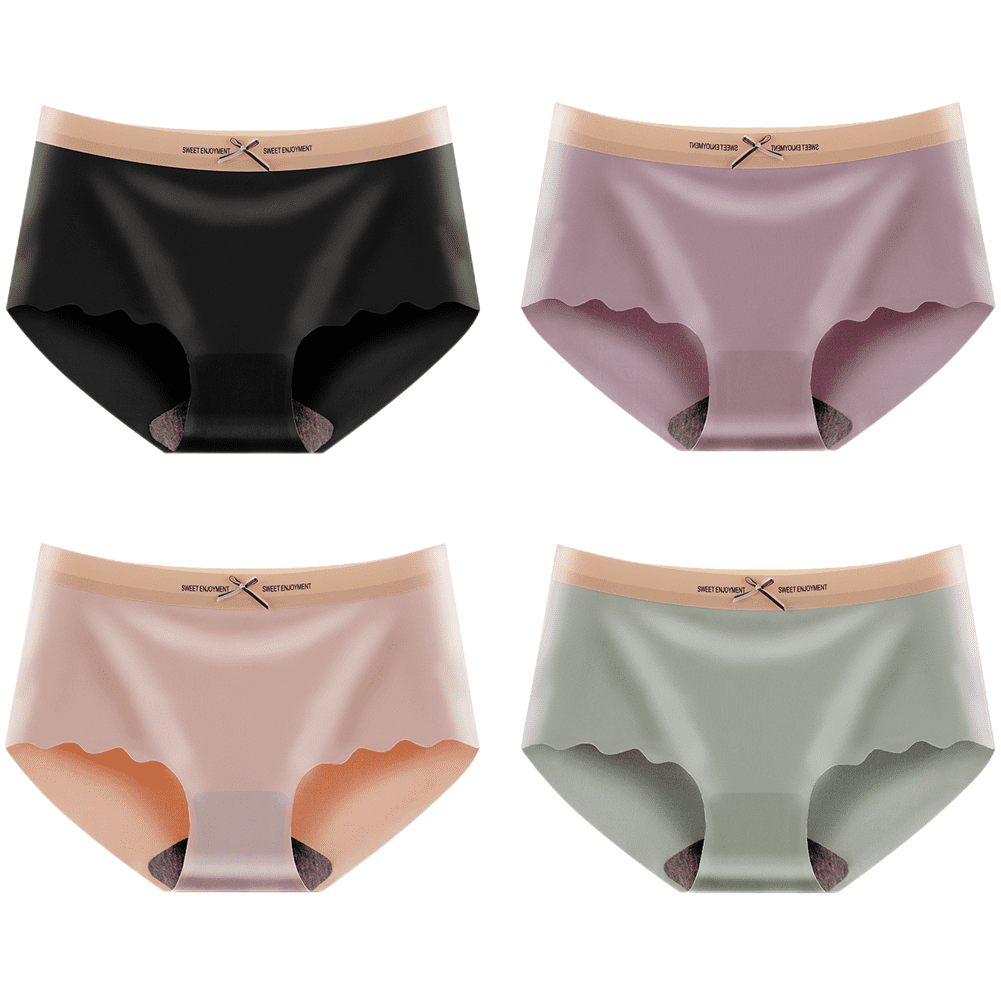 Varsbaby Women's Seamless Hipster Panties, 4 Pack Invisible Breathable
