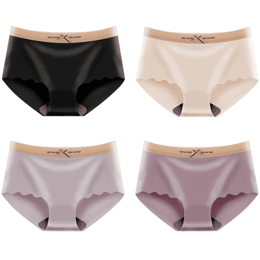 Varsbaby Women's Seamless Hipster Panties, 4 Pack Invisible Breathable Quick Dry Brief Ladies Stretch Panties