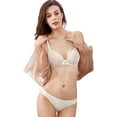 thumbnail image 1 of Varsbaby Women See-Through Lace Push Up Transparent Everyday Bra White 36B, 1 of 5