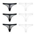 thumbnail image 1 of Varsbaby Women's Thongs, Low Waist See Through Panties Cotton Crotch Lace Mesh Thongs for Women, 1 of 5