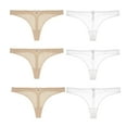 thumbnail image 1 of Varsbaby Women's Thongs, Low Waist See Through Panties Cotton Crotch Lace Mesh Thongs for Women, 1 of 5