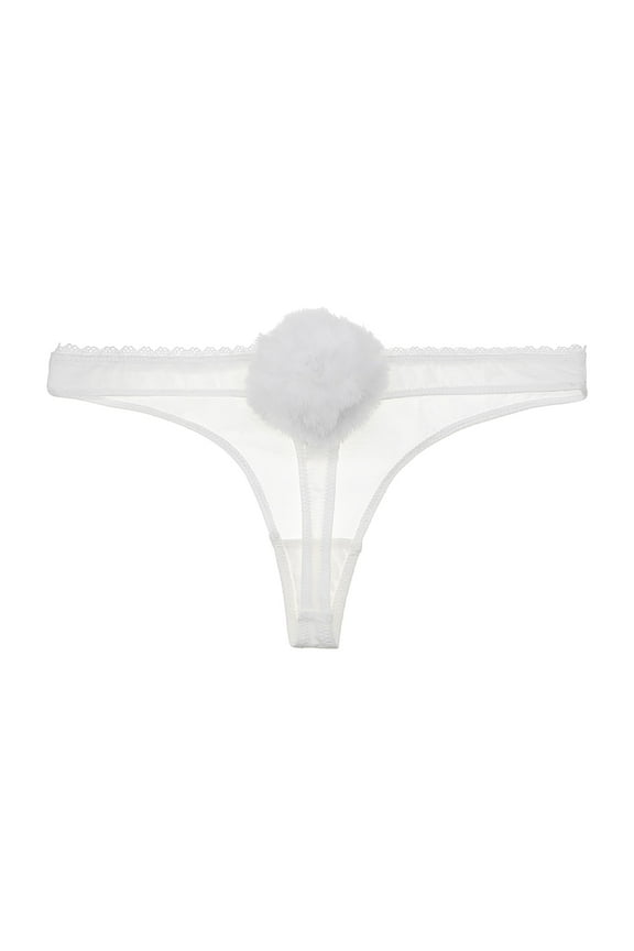 Women's Thongs Panties Lace Thongs Rabbit Tail for Women
