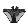 thumbnail image 1 of Varsbaby Women's Underwear Lace See Through Panties Sexy Briefs with Bow, 1 of 5