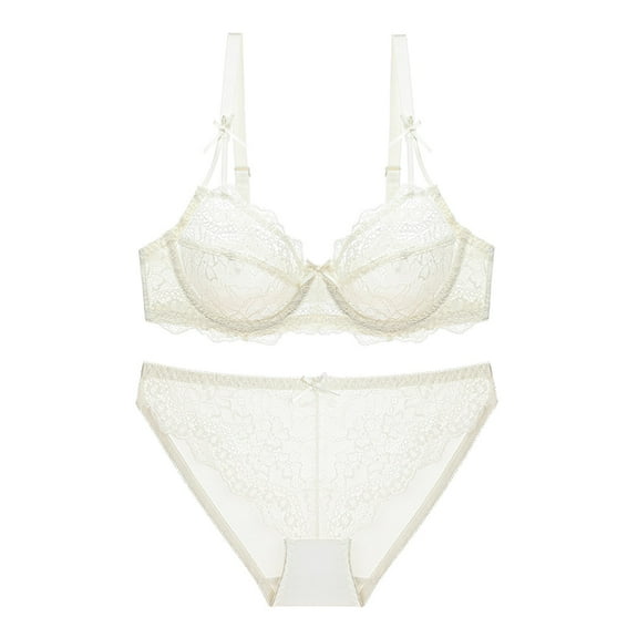 Varsbaby Women's Underwire Bra and Panties Set Lace Lingerie Sets