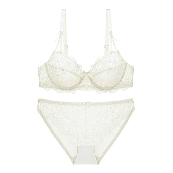 Varsbaby Women's Underwire Bra and Panties Set Lace Lingerie Sets