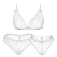 thumbnail image 1 of Varsbaby Women's Wirefree Bra Panties and Thongs Underwear 3 pcs, 1 of 5