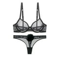 thumbnail image 1 of Varsbaby Womens See Through Bra and Panty Set Mesh Bras and G-String Lingerie for Women, 1 of 7