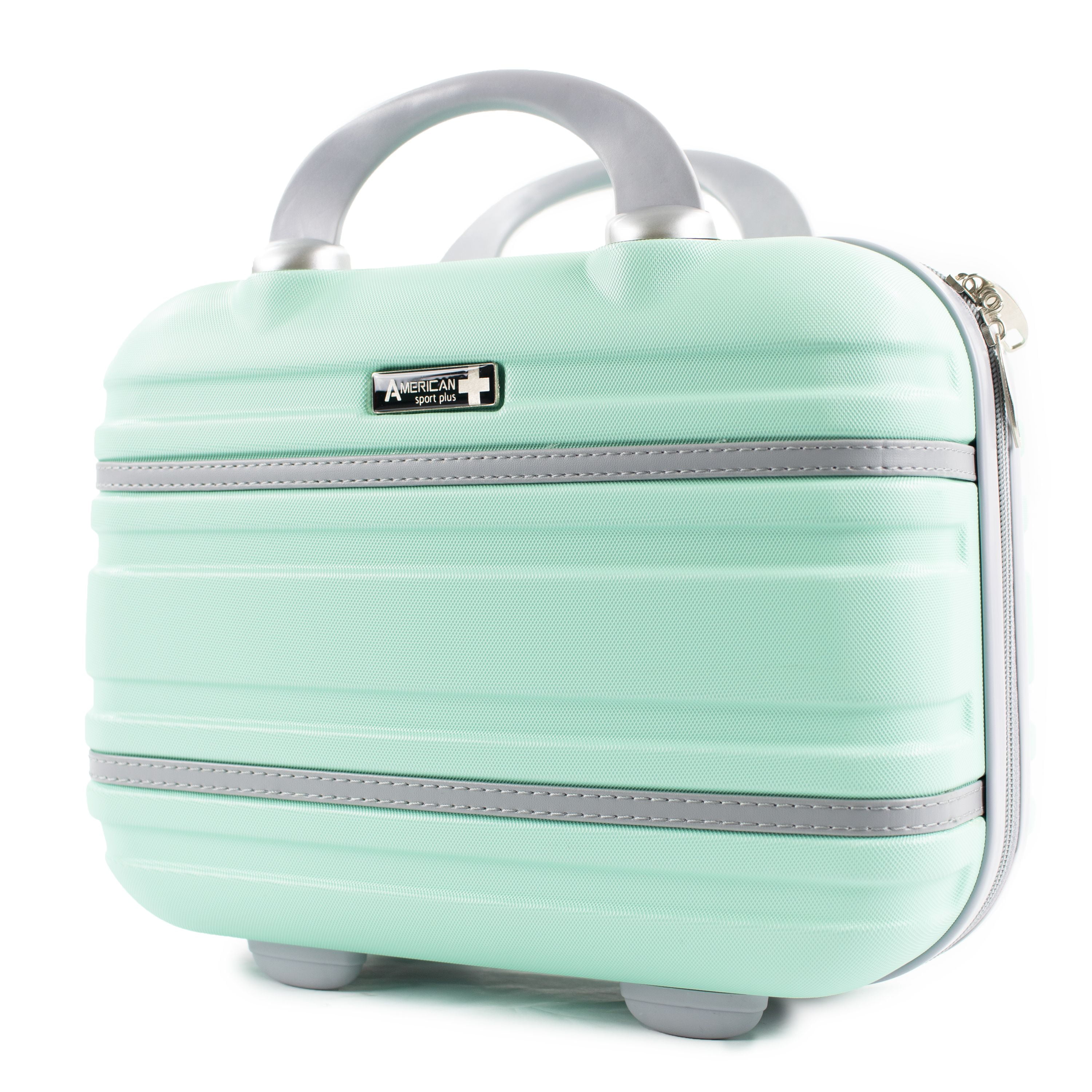 Varsity 11" Cosmetic Hardside Vanity Case, Mint/Grey