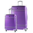 Varsity 2Piece 28"/20" Hardside Spinner Luggage Set, Purple/Grey
