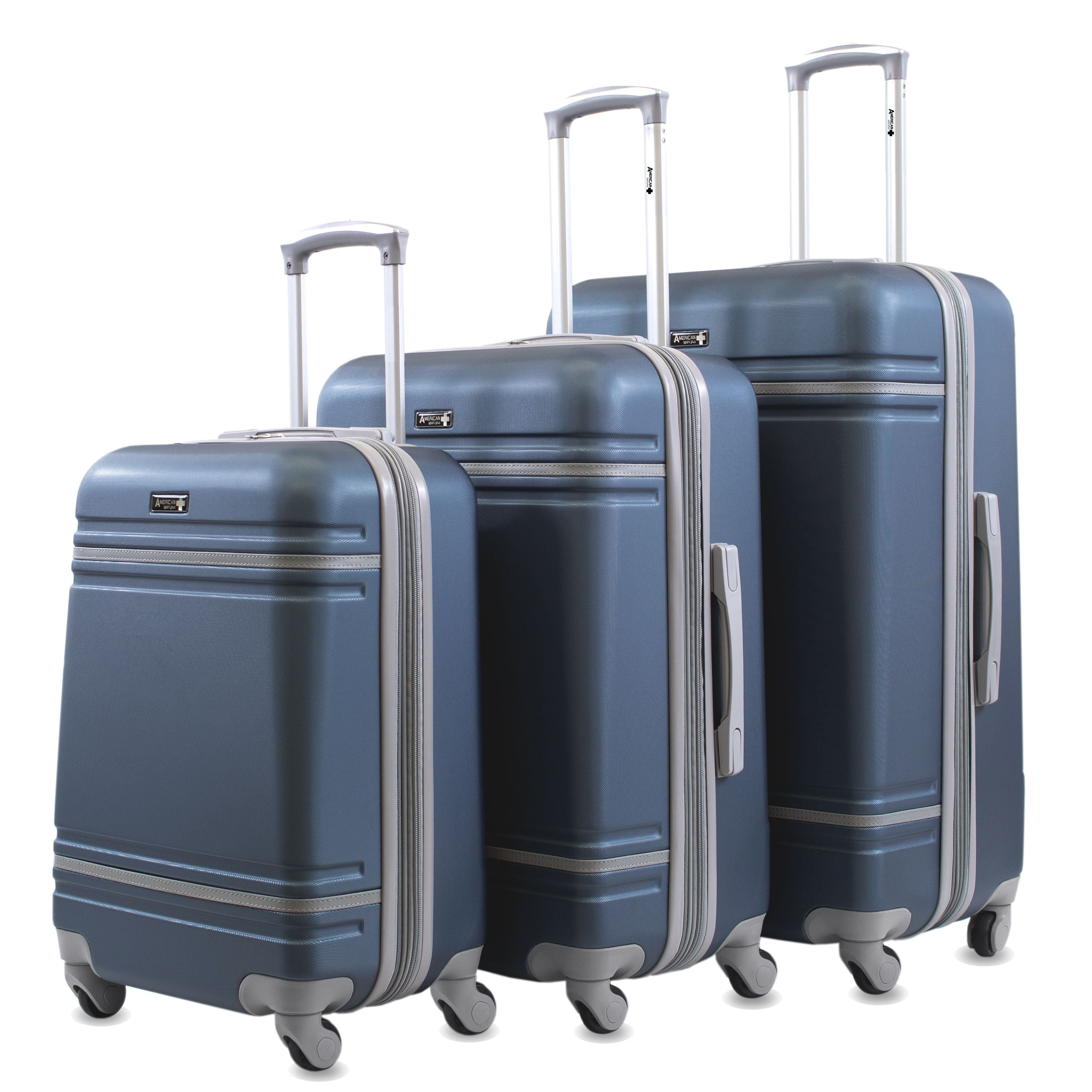 Varsity 3Piece Expandable Spinner Luggage Set, Slate Blue/Grey