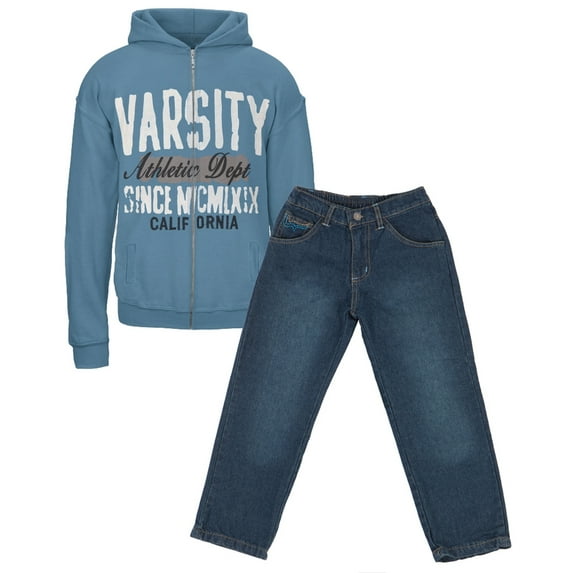 Varsity Athletic Dept Light Blue Hoodie & Jeans Juvy Set - Juvy 7