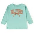 thumbnail image 1 of Varsity Fall Vibes Coquette - Youth Long Sleeve Graphic T-Shirt and Toddler Long Sleeve Graphic Tee, 1 of 16
