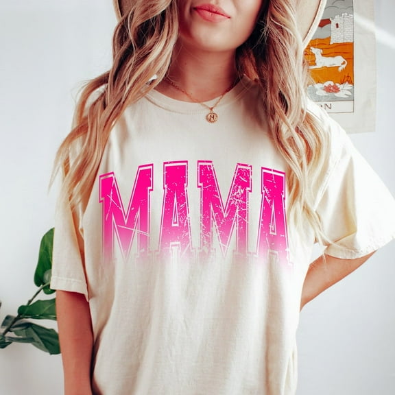 Varsity Font Mama Shirt, Gradient Distressed Varsity Mama Shirt, Grunge Mom Shirt, Collegiate Mama Shirt, Mama Ombre Shirt