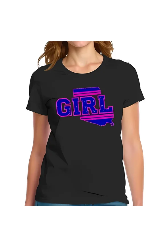 Varsity GIRL Letter Tee Bold Collegiate Style Clean Modern Look Unisex T-Shirt up to size 5XL