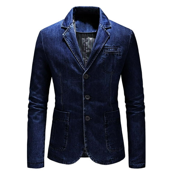 Varsity Jacket Men Pockets Three Button Long Sleeve Daily Casual Style Wind Breaker Jackets Mens,BU1,3XL