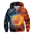 thumbnail image 1 of Varsity Jackets for Boys Zip Up Hoodies Kids 3D Graphic Hoody Sweatshirt Zipper Pullover with Pockets Outerwear Jacket Coat 7-8 Years, 1 of 2