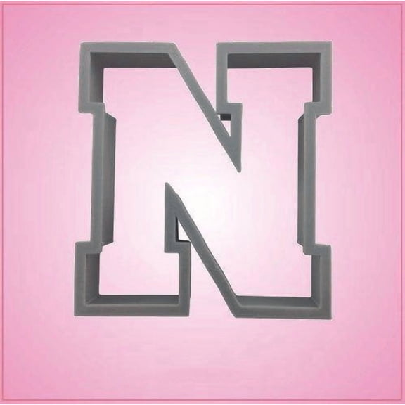Varsity Letter N Cookie Cutter 3 Inch (Plastic)