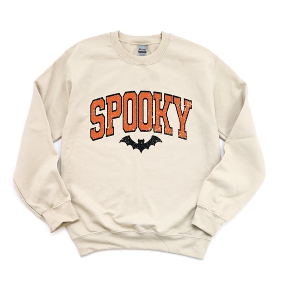 Varsity Spooky Bat Distressed - Sweatshirt