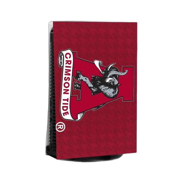 VarsityGripz Decal Gaming Skin Compatible with PS5 Disc Console - Officially Licensed Alabama Crimson Tide Roll Tide Design