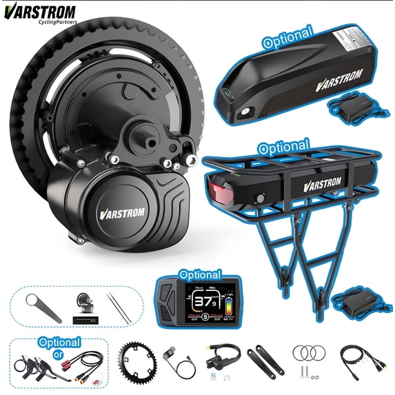 Varstrom TSDZ2B Ebike Conversion Kit 48V750W Mid Drive Motor Electric ... - Ebike Conversion Motor For Road Bike