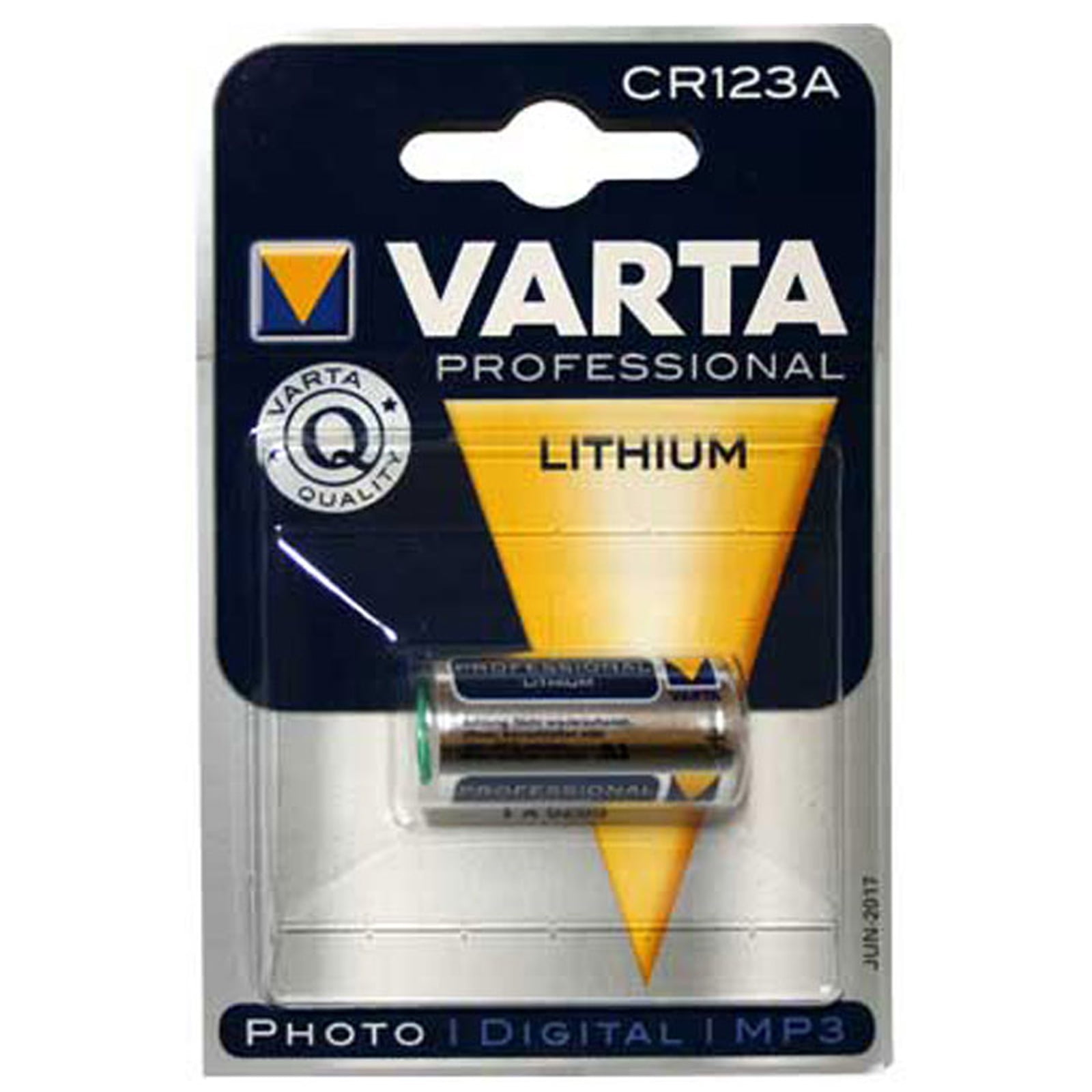 6205 VARTA - Pile: lithium  3V; CR123A,CR17345; 1600mAh; non