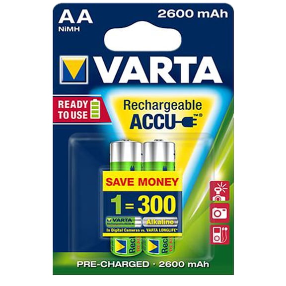 Varta Professional Photo Accu AA Rechargeable Batteries 2600mAh FAST USA SHIP