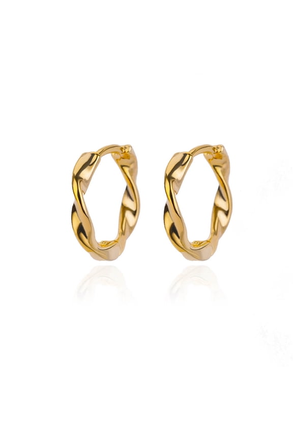 Gold Earrings Small Hoop Earrings For Women 18k Rose Gold Plated 925 Sterling Silver Mini Huggie Earring 12mm