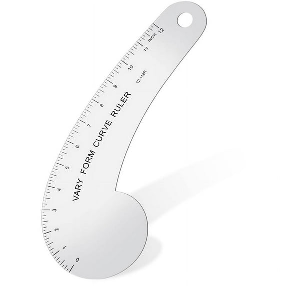 Vary Form Curve Ruler 12Inch Solid Metal French Hip for Measuring Sewing Design Making