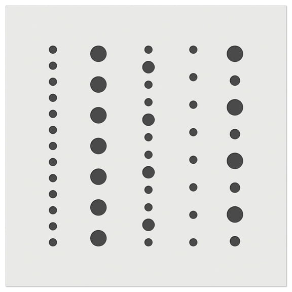 Varying Dot Lines for Repeating Pattern Border DIY Cookie Wall Craft Stencil - 11.5 Inch