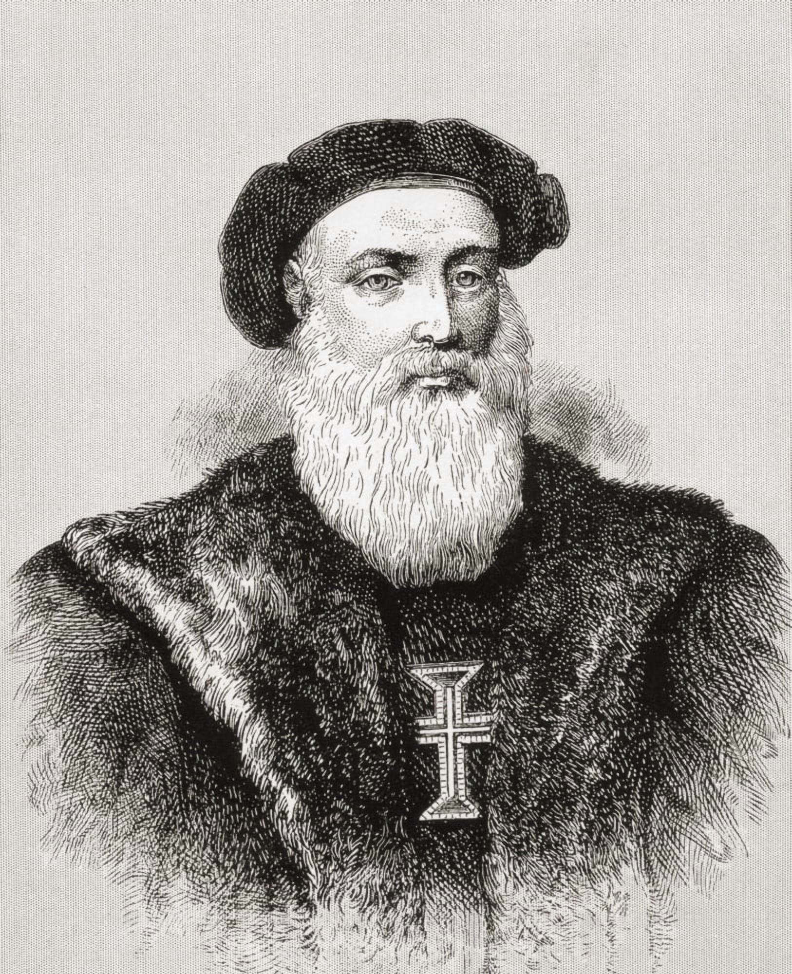 Vasco Da Gama 1St Count Of Vidigueira C1460 Or 1469 To 1524 Portuguese Explorer From The Great Explorers Columbus And Vasco Da Gama Canvas Art - Ken Welsh Design Pics (26 x 32)