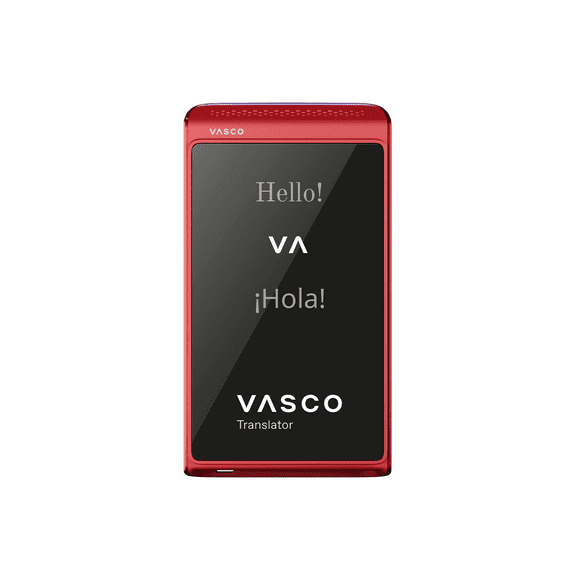 Vasco Translator Q1 | AI Voice Cloning Language Translator Device | 113 Languages | Free Lifetime Internet in Nearly 200 Countries | Scarlet Pulse