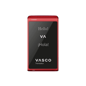 Vasco Translator Q1 | AI Voice Cloning Language Translator Device | 113 Languages | Free Lifetime Internet in Nearly 200 Countries | Scarlet Pulse