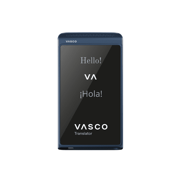Vasco Translator Q1 | AI Voice Cloning Language Translator Device | 113 Languages | Free Lifetime Internet in Nearly 200 Countries | Slate Blue
