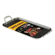 Vasconia 17x10 Inch Nonstick Aluminum Double Burner Griddle, Oven Safe 350 F, Dishwasher Safe
