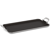Vasconia 20x11 Nonstick Double Burner Griddle, 100% Aluminum, Oven Safe 450 F, Dishwasher Safe