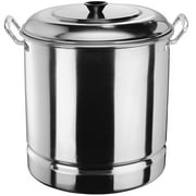 Vasconia 32 Quart Aluminum Steamer Pot with Removable Tray & Lid, Tamales, Seafood, Stockpot