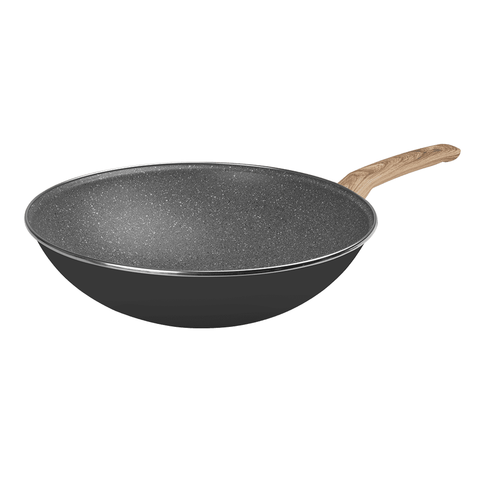Vasconia Gray 11in Enamel Steel Nonstick Wok