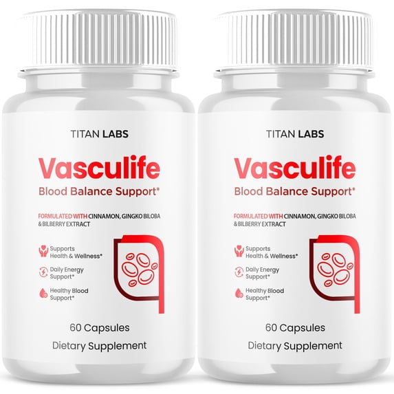 Vasculife Advanced Formula Blood Support for Health and Wellness Vascu Life 120 Capsules
