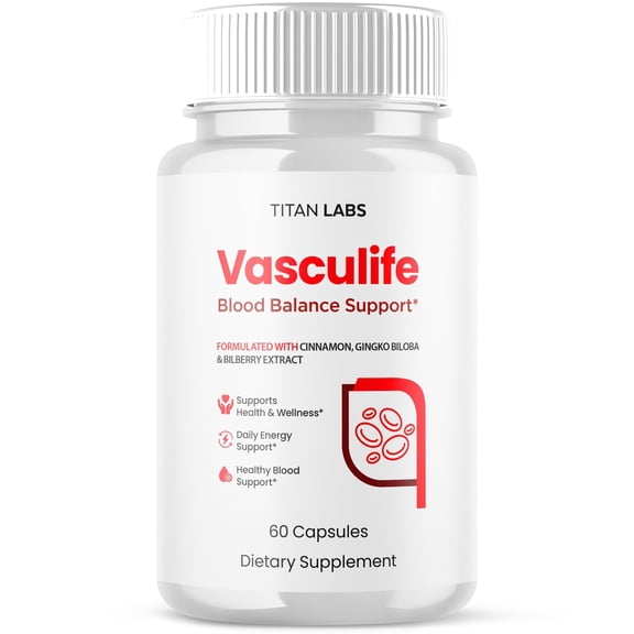 Vasculife Advanced Formula Blood Support for Health and Wellness Vascu Life 60 Capsules