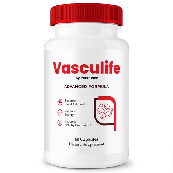 Vasculife Original Formula with a Clean Blend to Support Healthy Circulation, Natural Energy & Balanced Levels | Just 2 Easy-to-Swallow Pills Daily (60 Capsules)