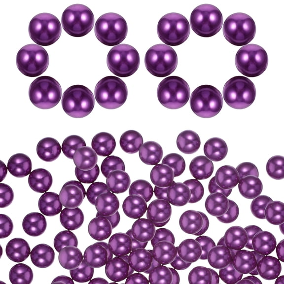 Vase 100 Pcs Vases Decor Wedding Decorations Round Beads Abs Purple