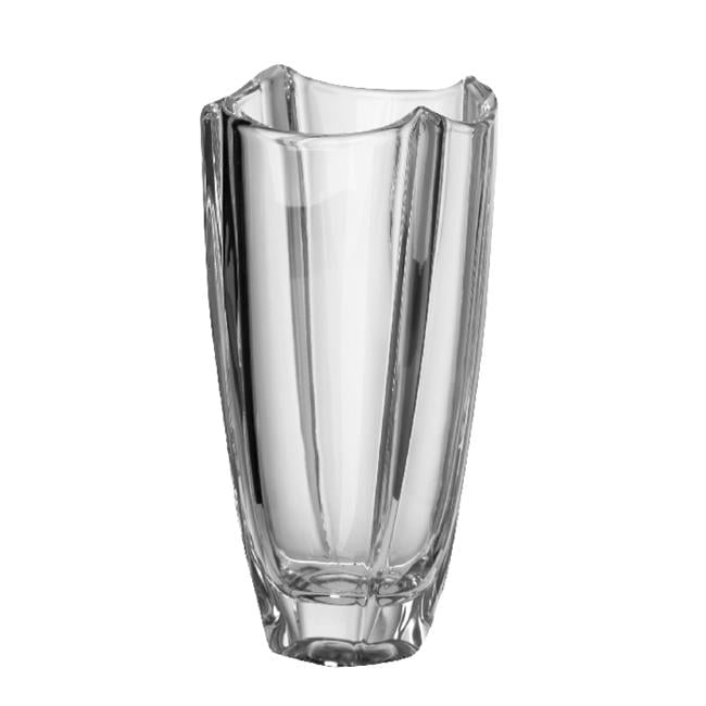 Elegant Clear Crystal Bouquet Table Vase, 12 inches