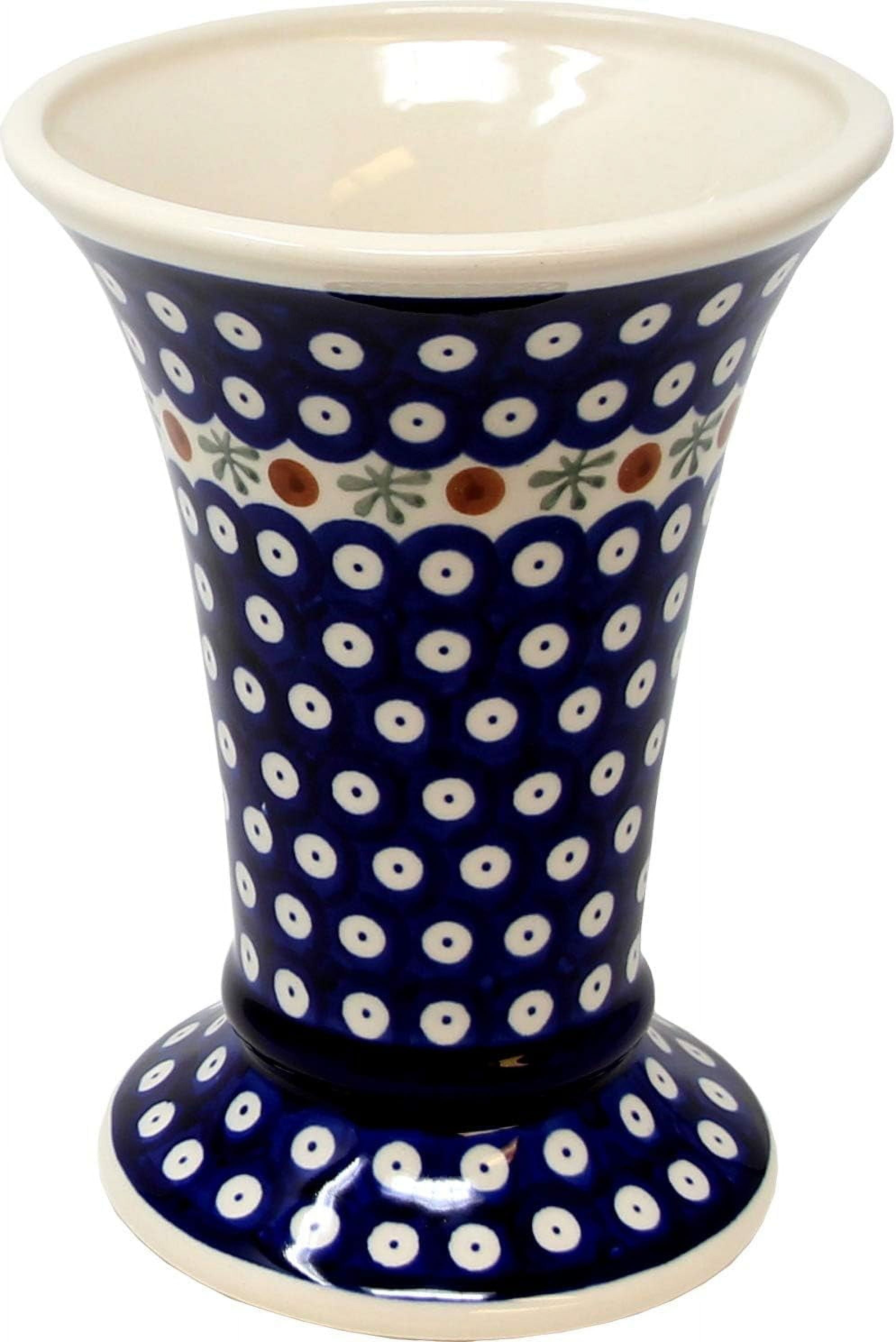 Polish Pottery Plate 7.5 Inch - Hand-Painted Boleslawiec Ceramic, Oven & Dishwasher Safe, Classic Blue Pattern - View #4