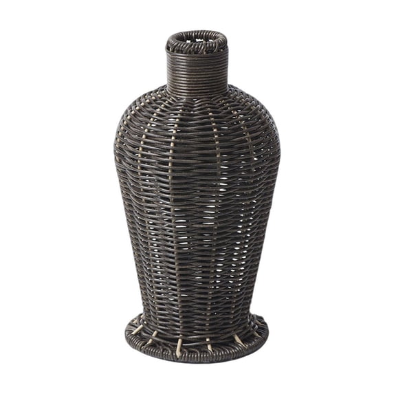 Vase with Artificial Flowers Home Decor Imitation Rattan Woven High-End Dried Flower Vase for Living Room Desktop Home Decoration Table Decorations for Living Room
