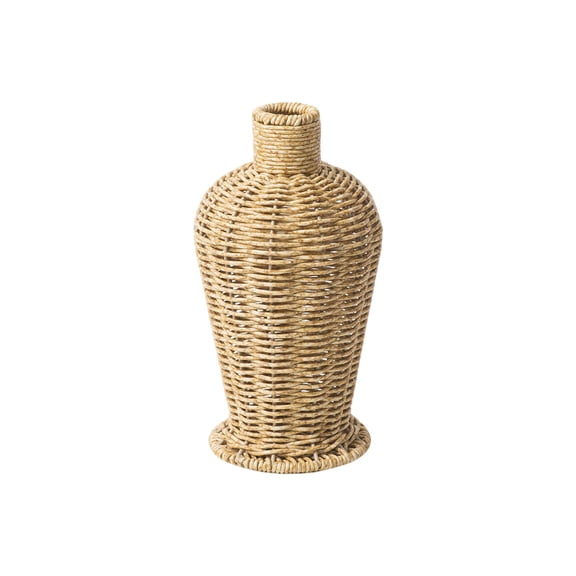 Vase with Artificial Flowers Home Decor Imitation Rattan Woven High-End Dried Flower Vase for Living Room Desktop Home Decoration Table Decorations for Living Room