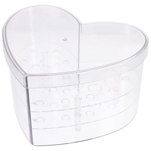 FRCOLOR Transparent Acrylic Heart Shaped Flower Box for Gift Packaging and Storage Use 4.7 x 3.9 Inches