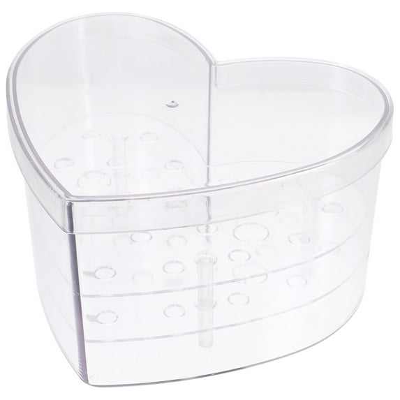 FRCOLOR Transparent Acrylic Heart Shaped Flower Box for Gift Packaging and Storage Use 4.7 x 3.9 Inches